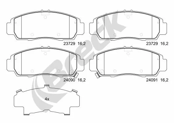 Brake Pad Set, disc brake (23729 00 701 00)