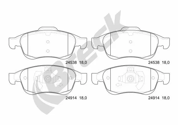 Brake Pad Set, disc brake (24914 00 701 00)