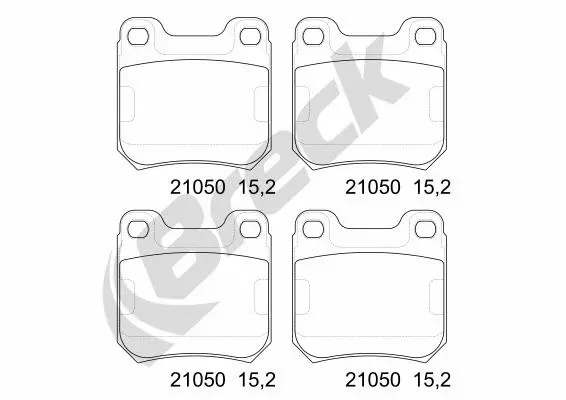 Brake Pad Set, disc brake (21050 00 704 00)