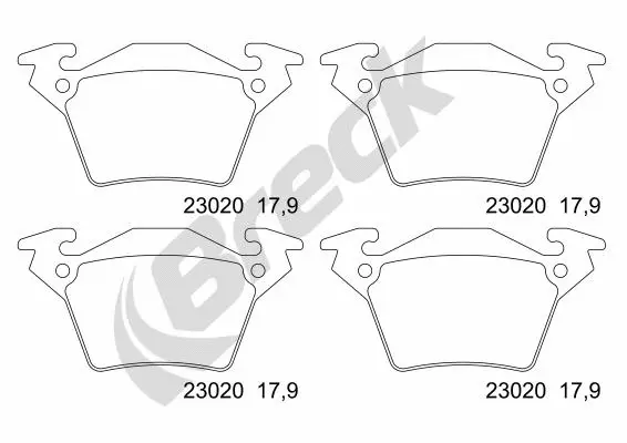Brake Pad Set, disc brake (23020 00 704 00)