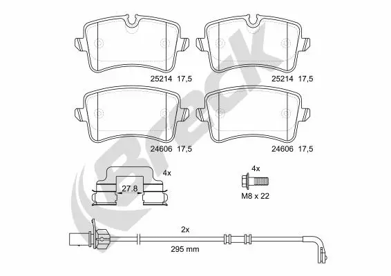 Brake Pad Set, disc brake (25214 00 554 00)