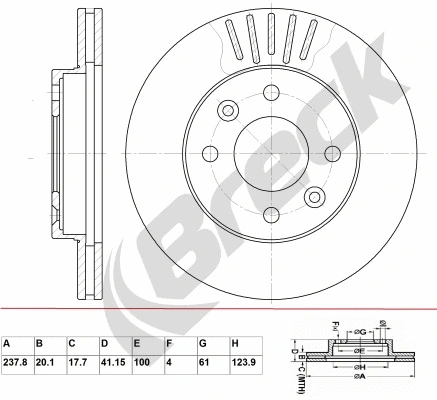 Brake Disc (BR 327 VA100)