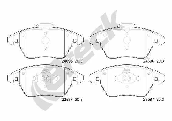 Brake Pad Set, disc brake (24696 00 701 00)
