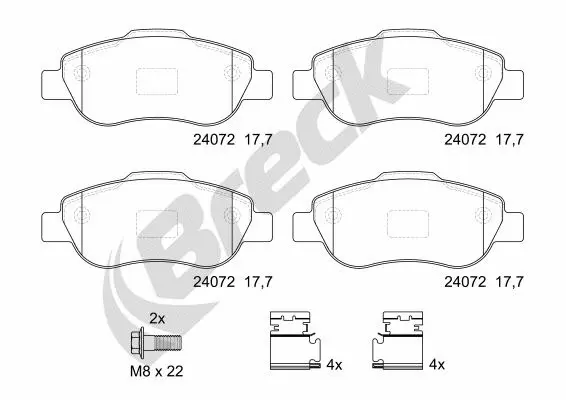 Brake Pad Set, disc brake (24072 00 702 00)