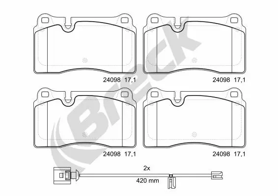 Brake Pad Set, disc brake (24098 00 551 00)