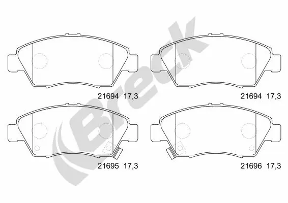 Brake Pad Set, disc brake (21694 00 701 10)