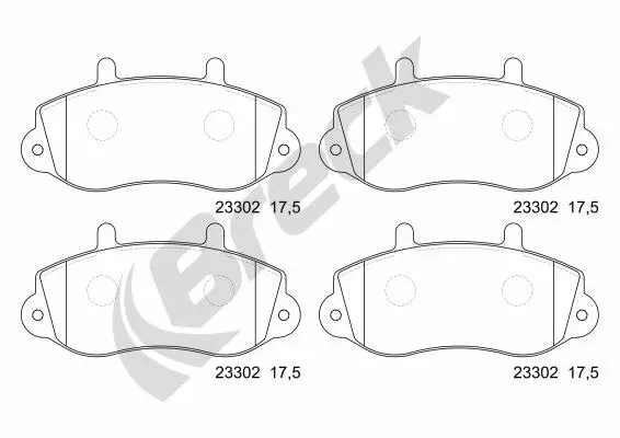 Brake Pad Set, disc brake (23302 00 703 00)