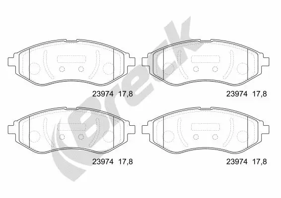 Brake Pad Set, disc brake (23974 00 702 00)