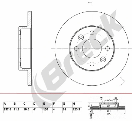 Brake Disc (BR 005 SA100)
