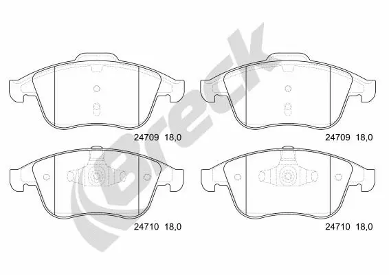 Brake Pad Set, disc brake (24709 00 701 00)