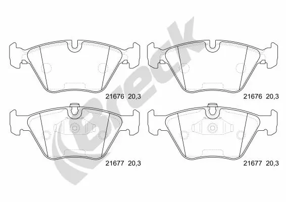 Brake Pad Set, disc brake (21677 00 701 00)