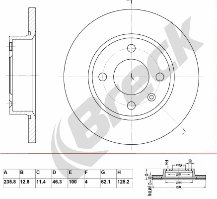 Brake Disc (BR 007 SA100)