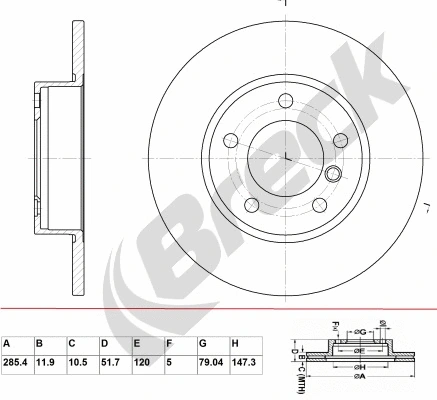Brake Disc (BR 053 SA100)