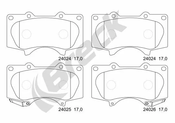 Brake Pad Set, disc brake (24024 00 701 10)