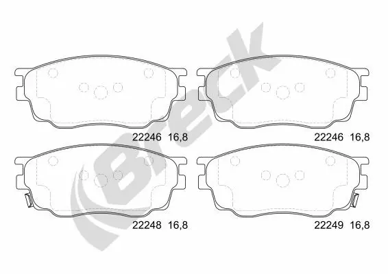 Brake Pad Set, disc brake (24246 00 701 10)