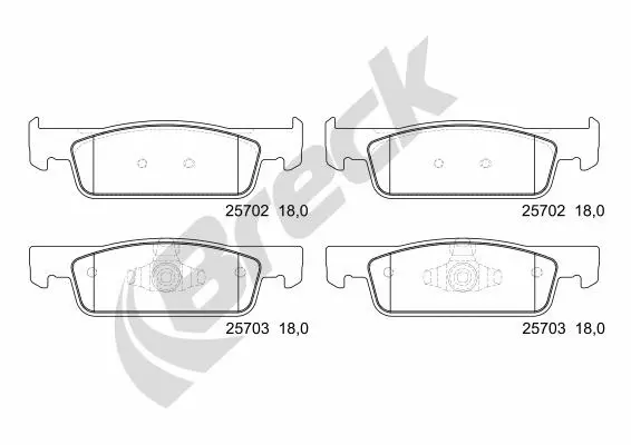Brake Pad Set, disc brake (25702 00 702 00)