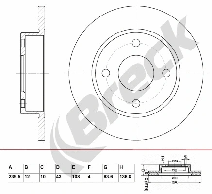 Brake Disc (BR 024 SA100)