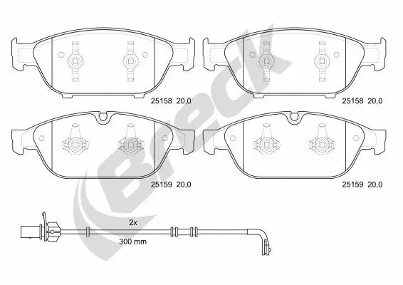 Brake Pad Set, disc brake (25158 00 551 00)