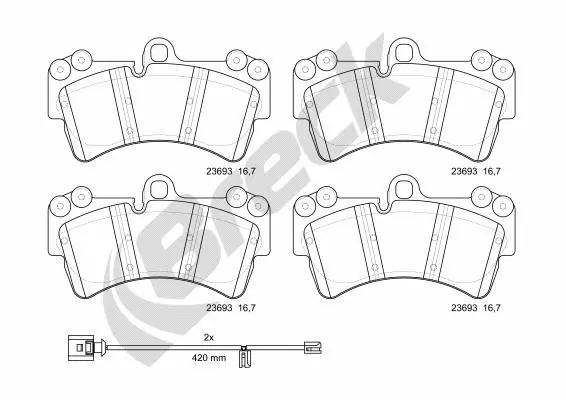 Brake Pad Set, disc brake (23693 00 553 00)