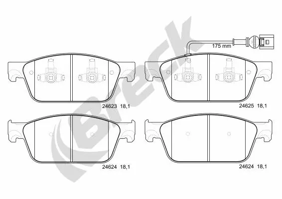 Brake Pad Set, disc brake (24623 00 703 00)