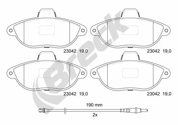 Brake Pad Set, disc brake (23042 00 701 10)