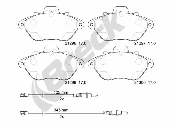 Brake Pad Set, disc brake (21296 00 701 10)