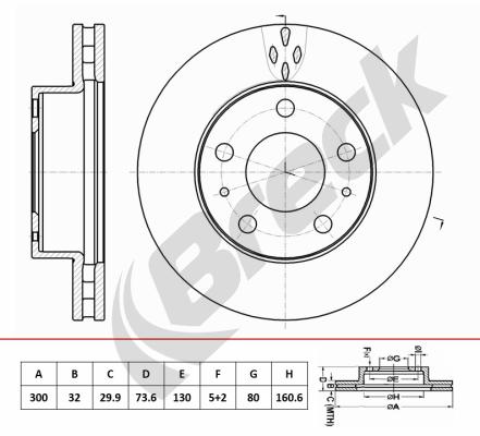 Brake Disc (BR 454 VA100)