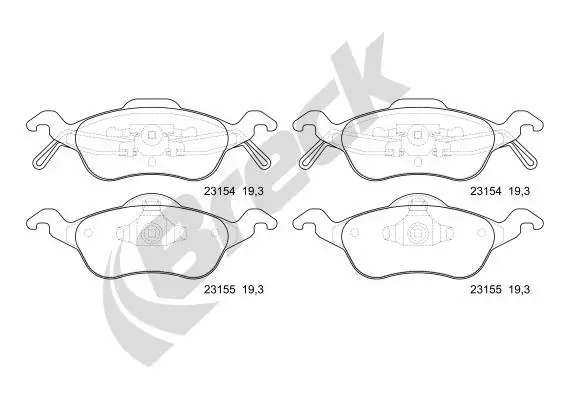 Brake Pad Set, disc brake (23154 00 702 00)