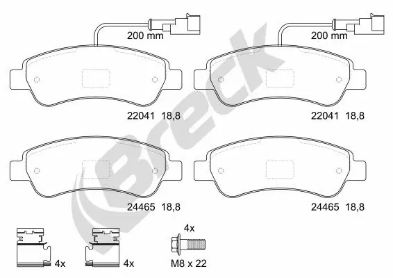 Brake Pad Set, disc brake (24465 00 703 10)