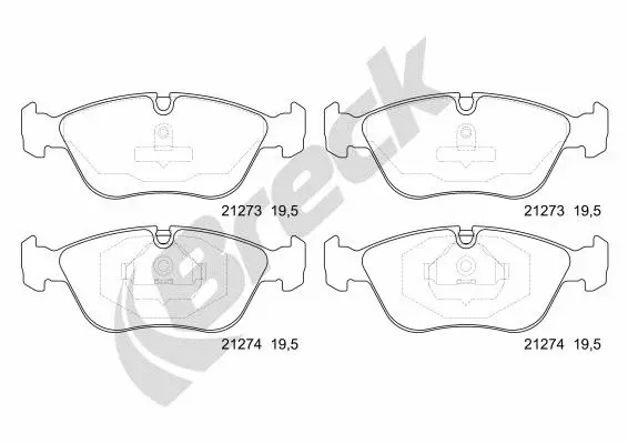 Brake Pad Set, disc brake (21273 00 701 00)