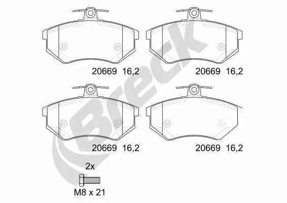 Brake Pad Set, disc brake (20669 00 701 00)