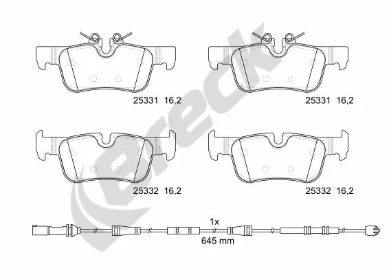 Brake Pad Set, disc brake (25331 00 704 00)