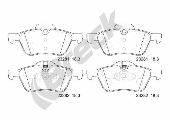 Brake Pad Set, disc brake (23281 00 701 00)