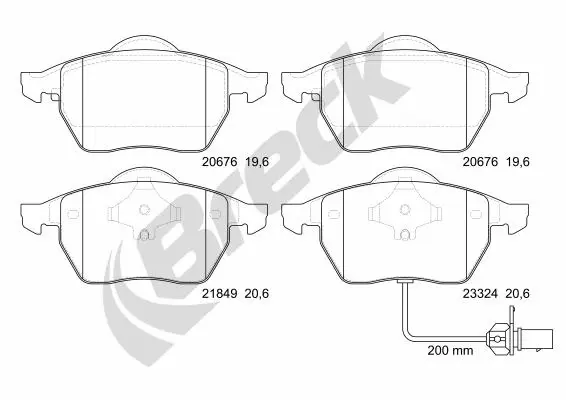 Brake Pad Set, disc brake (21849 00 701 10)