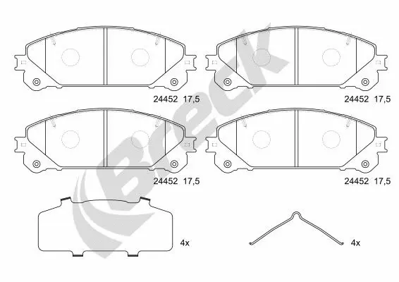 Brake Pad Set, disc brake (24452 00 551 00)