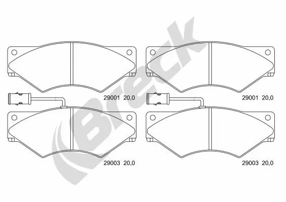 Brake Pad Set, disc brake (29001 00 902 10)