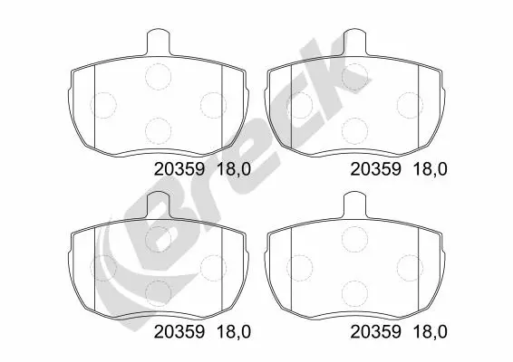 Brake Pad Set, disc brake (20359 00 701 00)