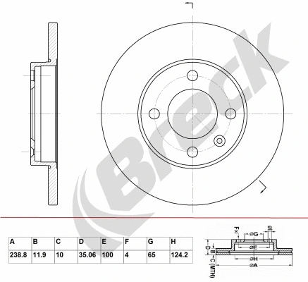 Brake Disc (BR 011 SA100)
