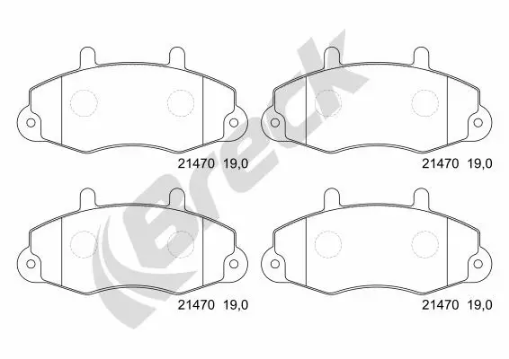 Brake Pad Set, disc brake (21470 00 701 00)