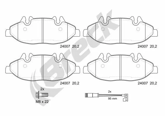 Brake Pad Set, disc brake (24007 00 703 00)