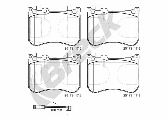 Brake Pad Set, disc brake (25179 00 552 00)