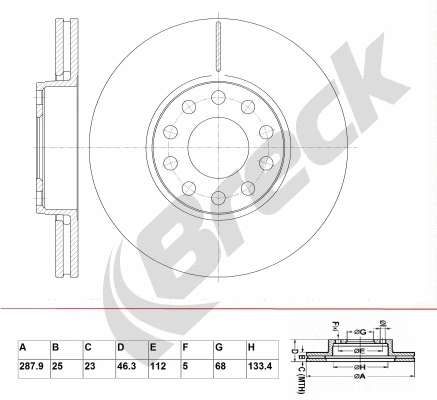 Brake Disc (BR 336 VA100)