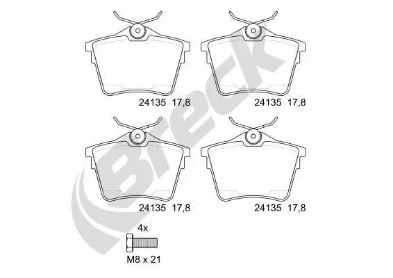Brake Pad Set, disc brake (24135 00 704 00)