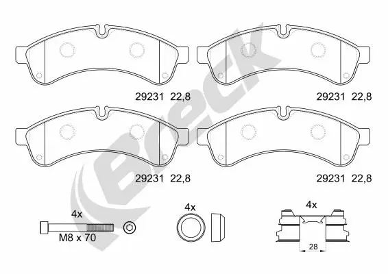 Brake Pad Set, disc brake (29231 00 703 00)