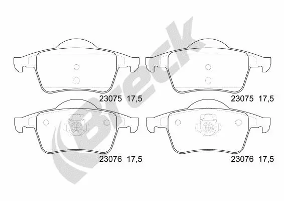 Brake Pad Set, disc brake (23076 00 702 00)