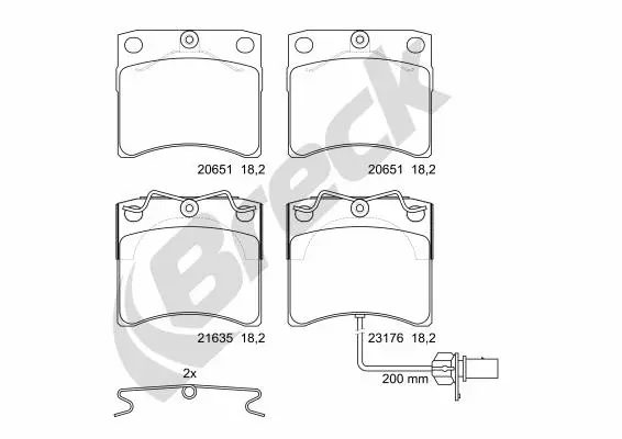 Brake Pad Set, disc brake (23176 00 703 10)