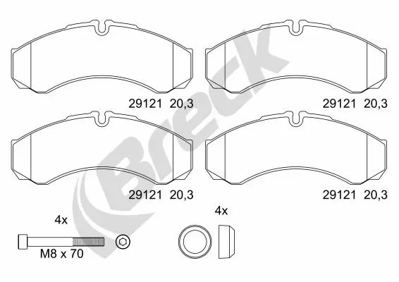 Brake Pad Set, disc brake (29121 10 703 00)