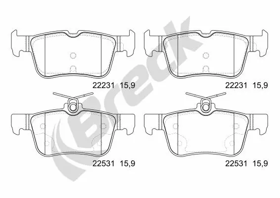 Brake Pad Set, disc brake (22531 00 702 00)