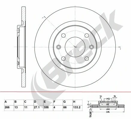 Brake Disc (BR 031 SA100)