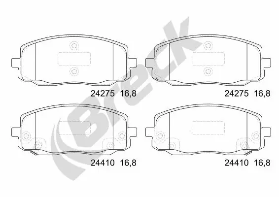 Brake Pad Set, disc brake (24275 00 702 10)